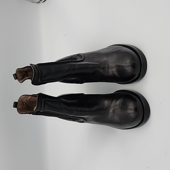 ALBERTO FERMANI Black Leather Block-heeled Ankle Boots, size 36 - Picture 3 of 5